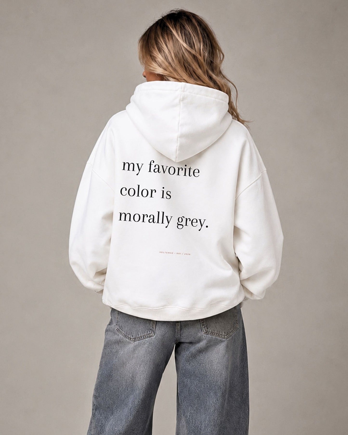 MORALLY GREY - OVERSIZED HOODIE