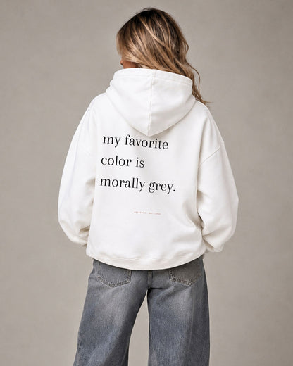 MORALLY GREY - OVERSIZED HOODIE