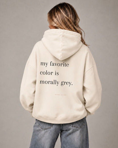 MORALLY GREY - OVERSIZED HOODIE