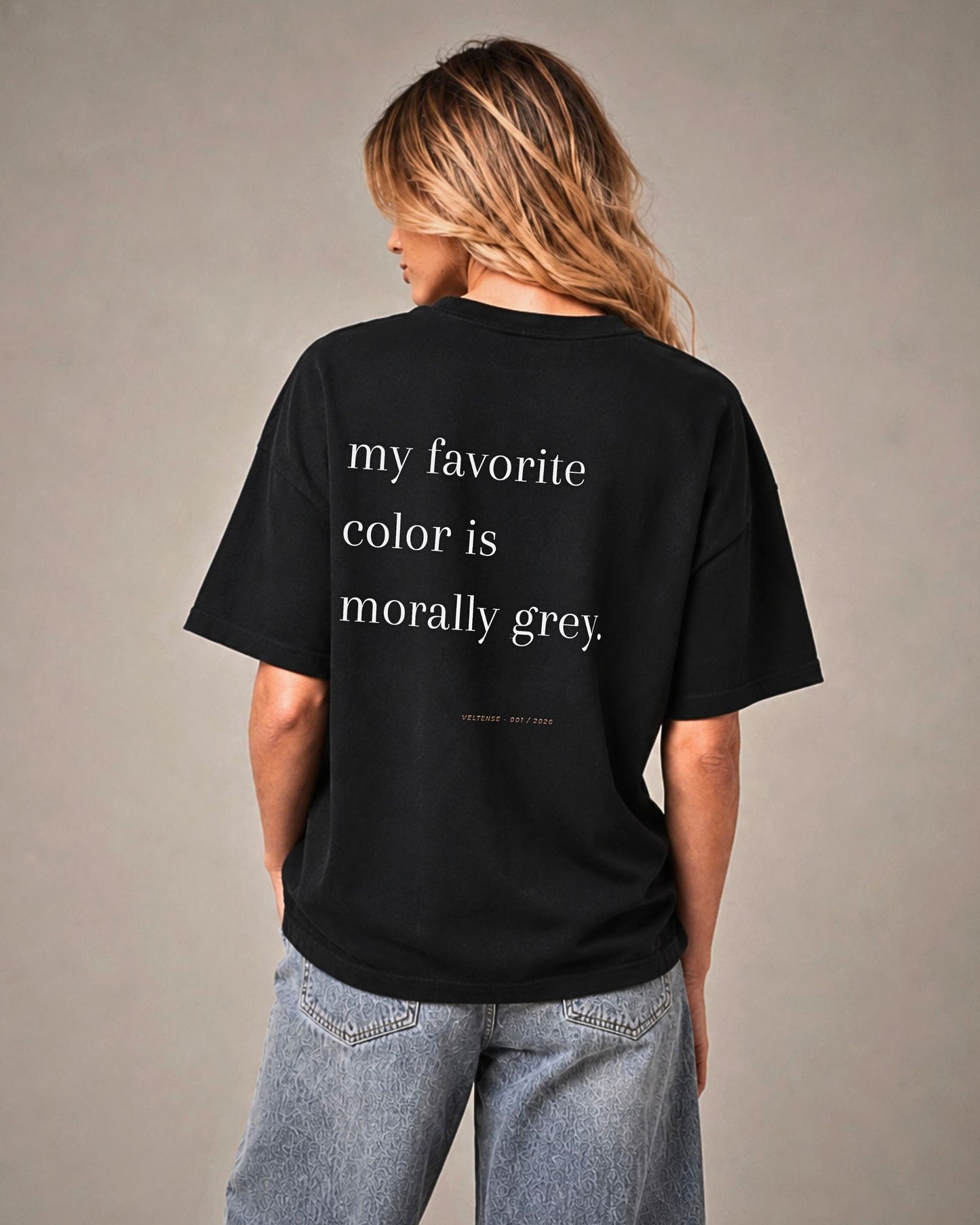 MORALLY GREY - OVERSIZED T-SHIRT