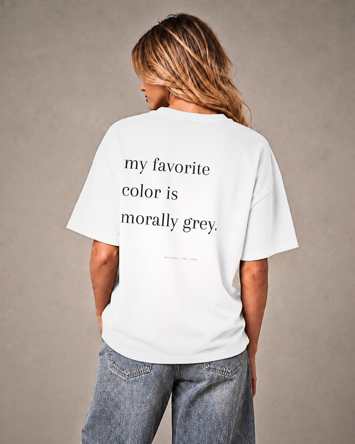 MORALLY GREY - OVERSIZED T-SHIRT