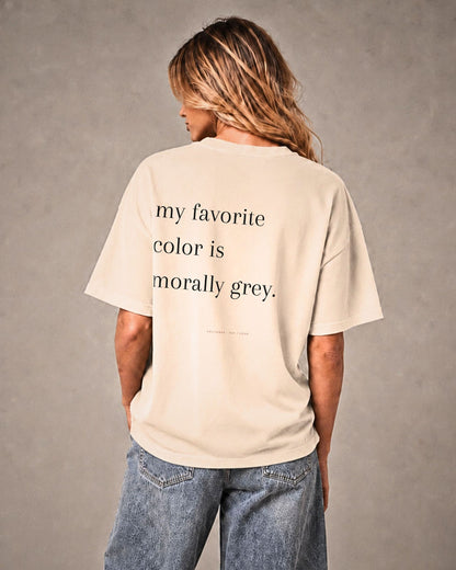 MORALLY GREY - OVERSIZED T-SHIRT