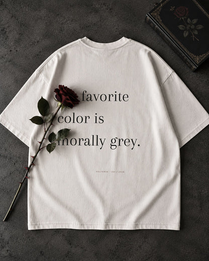 MORALLY GREY - OVERSIZED T-SHIRT