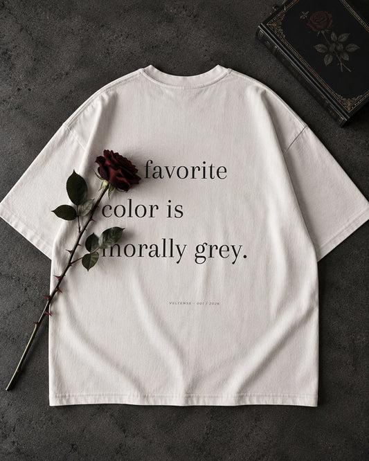 MORALLY GREY - OVERSIZED T-SHIRT