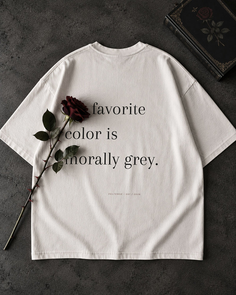 MORALLY GREY - OVERSIZED T-SHIRT