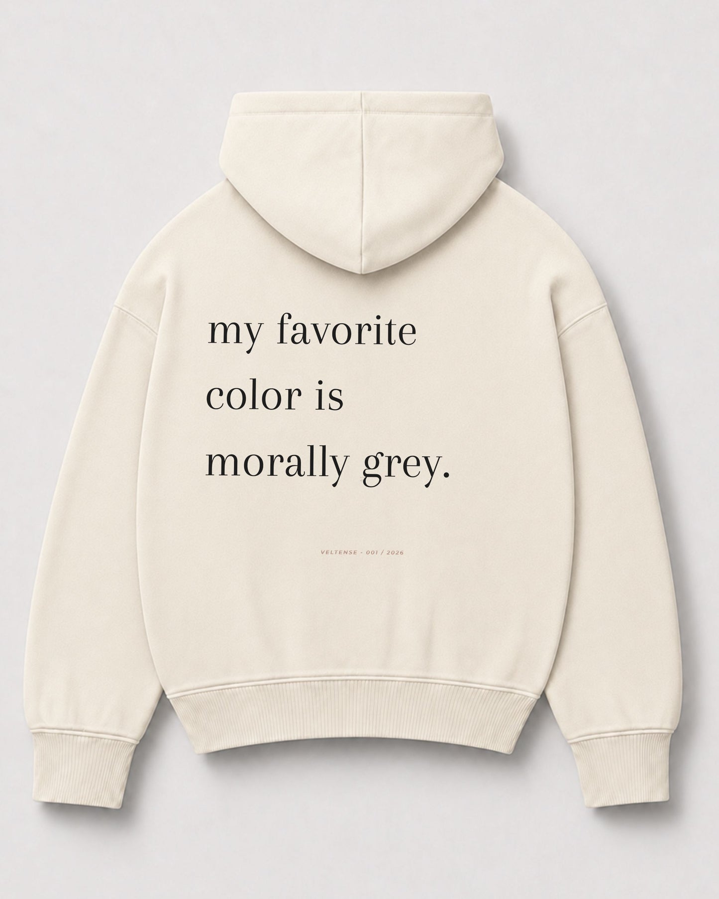 MORALLY GREY - OVERSIZED HOODIE