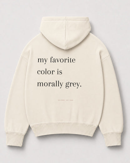 MORALLY GREY - OVERSIZED HOODIE