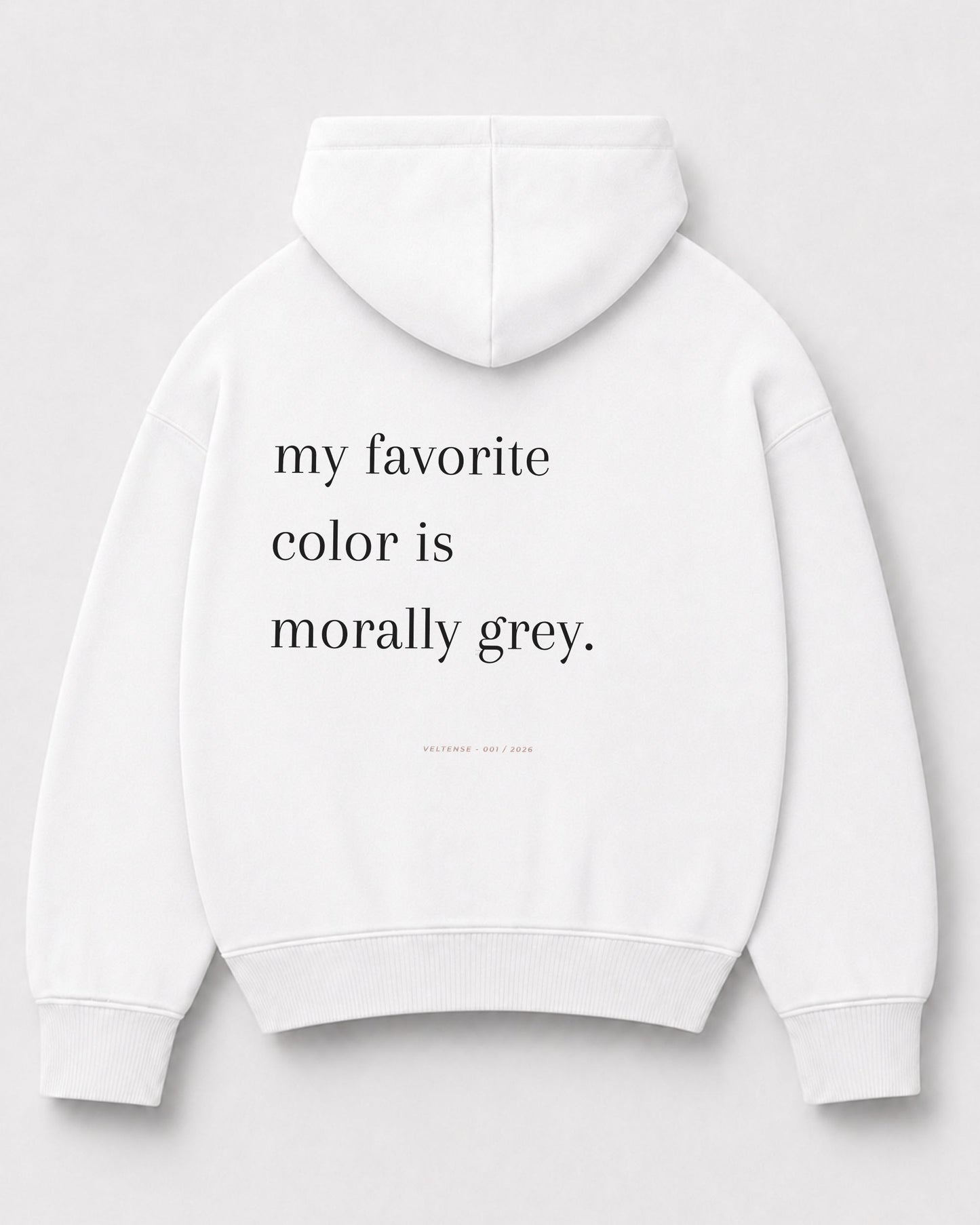 MORALLY GREY - OVERSIZED HOODIE