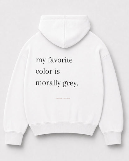 MORALLY GREY - OVERSIZED HOODIE