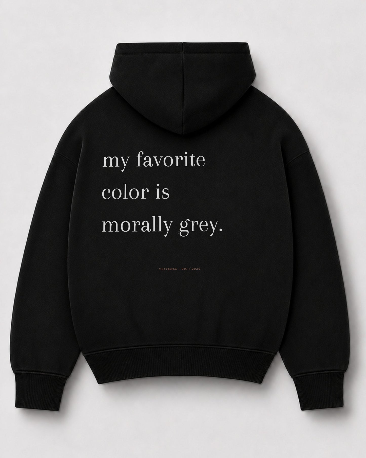 MORALLY GREY - OVERSIZED HOODIE