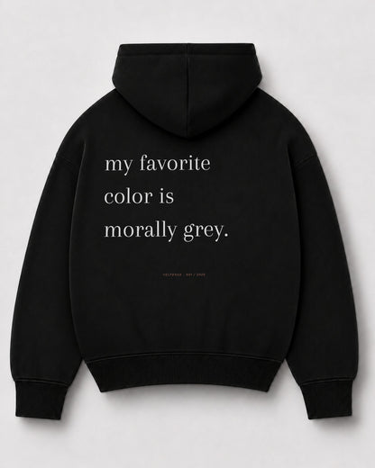MORALLY GREY - OVERSIZED HOODIE