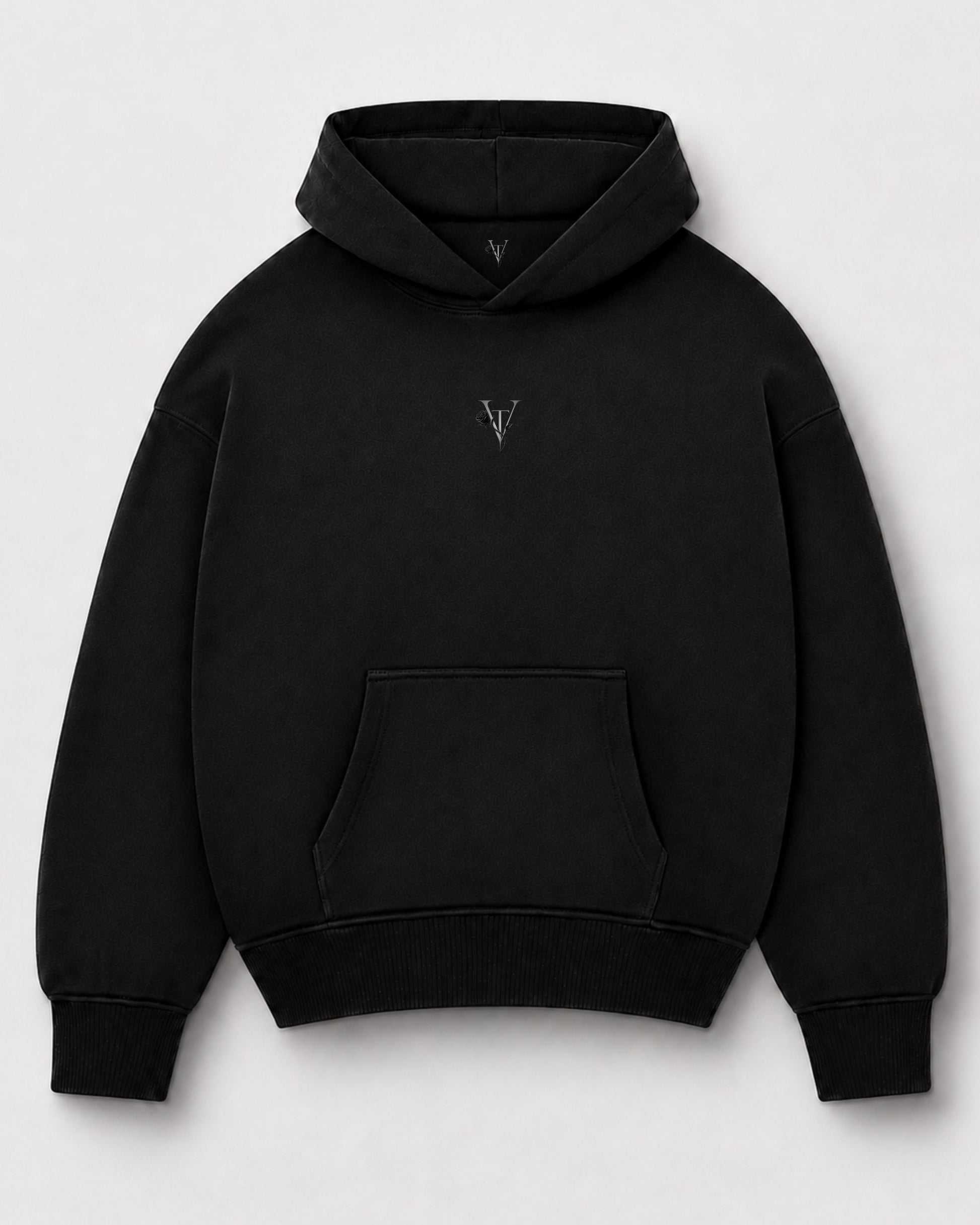 veltense black Hoodie Front