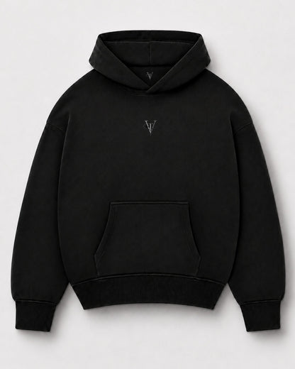 veltense black Hoodie Front